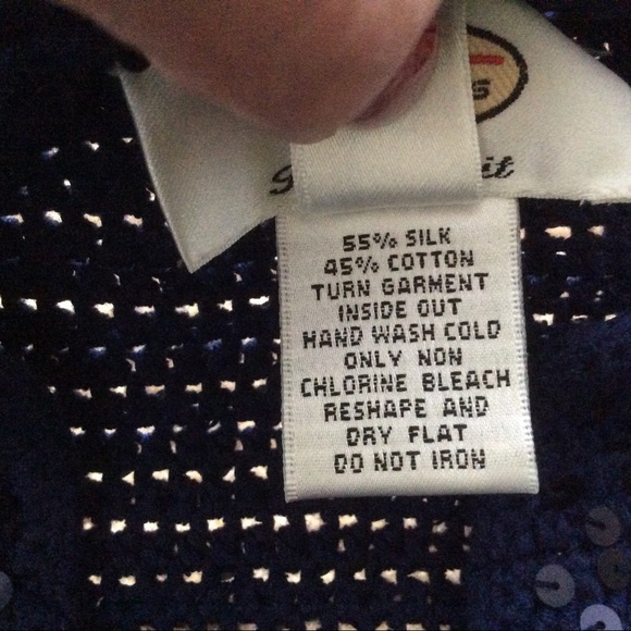 Talbots Blue Sequined Cardigan - Medium - Picture 5 of 9